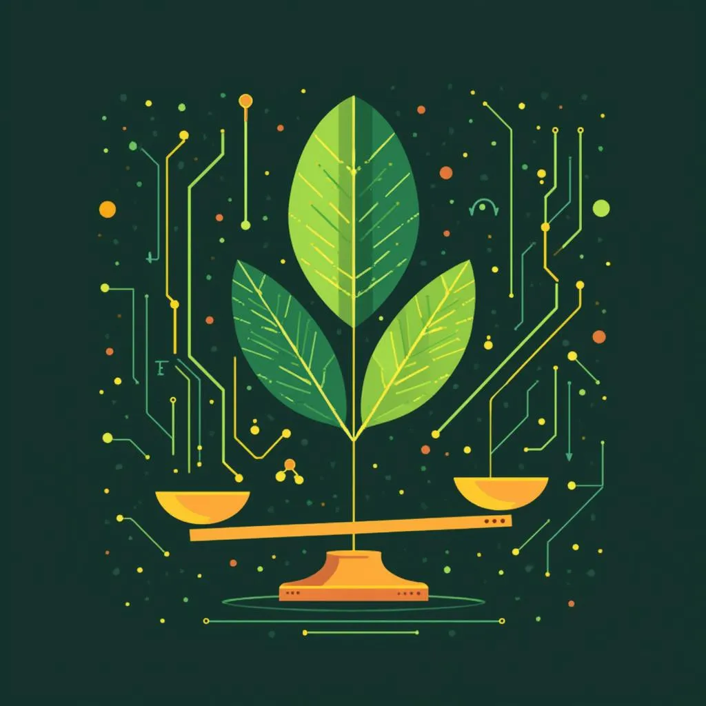 Ilustración de Sostenibilidad en Marketing Digital